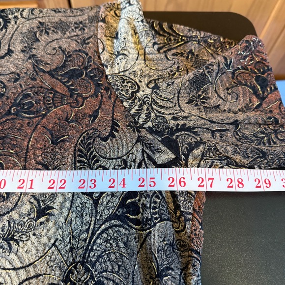 JM Collection Woman 3X Paisley Print Open Front Jacket & Tank Set - Picture 4 of 6